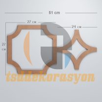 Tsd Dekorasyon 3D duvar panelleri 51 x 27 cm 3 Adet Boyasız Ham