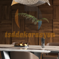 Tsd Dekorasyon 3D duvar panelleri 24×24 cm 6 Adet Ceviz