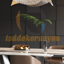 Tsd Dekorasyon 3D duvar panelleri 24×24 cm 6 Adet Antrasit