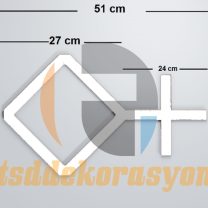 Tsd Dekorasyon 3D duvar panelleri 51 x 27 cm 3 Adet Boyasız Beyaz Plus