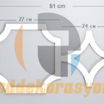 Tsd Dekorasyon 3D duvar panelleri 51 x 27 cm 3 Adet Beyaz