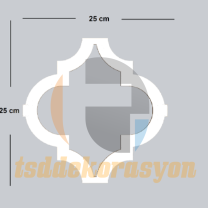 Tsd Dekorasyon 3D duvar panelleri 25 x 25 cm 6 Adet Beyaz