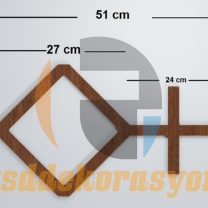 Tsd Dekorasyon 3D duvar panelleri 51 x 27 cm 3 Adet Ceviz Plus