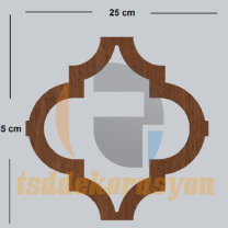 Tsd Dekorasyon 3D duvar panelleri 25 x 25 cm 6 Adet Ceviz