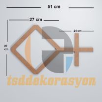 Tsd Dekorasyon 3D duvar panelleri 51 x 27 cm 3 Adet Boyasız Ham Plus