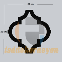 Tsd Dekorasyon 3D duvar panelleri 25 x 25 cm 6 Adet Siyah